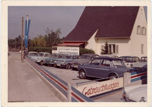 Gebrauchtwagenplatz 1968